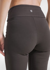 BROWN STRETCH JERSEY PALAZZO TOP AND TROUSERS - Active Sets | DEHA