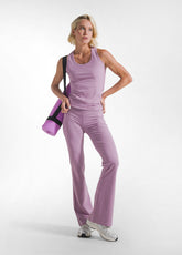 PANTALONI PALAZZO IN JERSEY STRETCH VIOLA | DEHA