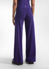 PANTALONI A GAMBA LARGA IN JERSEY STRETCH VIOLA | DEHA