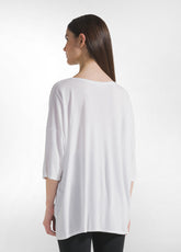 OVERSIZE VISCOSE T-SHIRT - WHITE - WHITE | DEHA