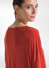 OVERSIZE VISCOSE T-SHIRT - ORANGE | DEHA