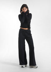 PANTALONI 'MAGNUM' IN FELPA LEGGERA NERO | DEHA