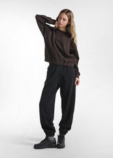 PANTALONI IN COTONE MORBIDO NERO | DEHA