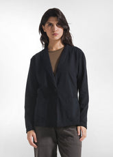 BLAZER IN COTONE STRETCH NERO | DEHA