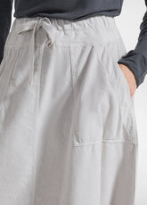 VELVET SKIRT WITH DRAWSTRING WAIST GREY - Dresses, skirts and jumpsuits | DEHA