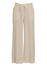 PANTALONE CROPPED IN TWILL TENCEL MARRONE - All New collection | DEHA