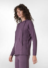 HOODED SWEATER, PURPLE | DEHA