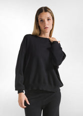CREWNECK SWEATER, BLACK | DEHA