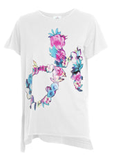 T-SHIRT CON STAMPA BIANCO - Top & T-shirts - Outlet | DEHA
