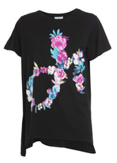 T-SHIRT CON STAMPA NERO - Outlet | DEHA