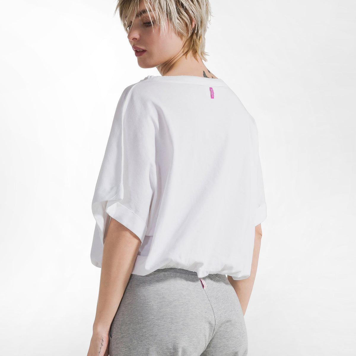 ATHMILE T-Shirt Oversize Donna Vestibilità Ampia – Cotone Morbido Girocollo, Basic Y2K In Cachi (Taglia L) - 3