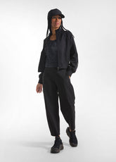 BLACK TECHNICAL FABRIC SWEATSHIRT WITH ZIP AND TROUSERS - Active Sets | DEHA