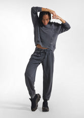 BRUSHED SWEATSHIRT TRACKSUIT AND STRAIGHT TROUSERS WITH A BLACK MALTINTO EFFECT - Active Sets | DEHA
