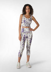 ALLOVER RECYCLED MICROFIBRE 7/8 LEGGINGS - PURPLE - LILAC SPOTTED | DEHA