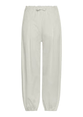 PANTALONE RELAXED IN POPELINE E RASO GRIGIO - NEW COLLECTION: SS 24 | DEHA