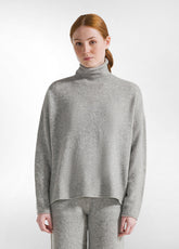 PULLOVER LOUNGE COLLO ALTO GRIGIO - fronte | DEHA