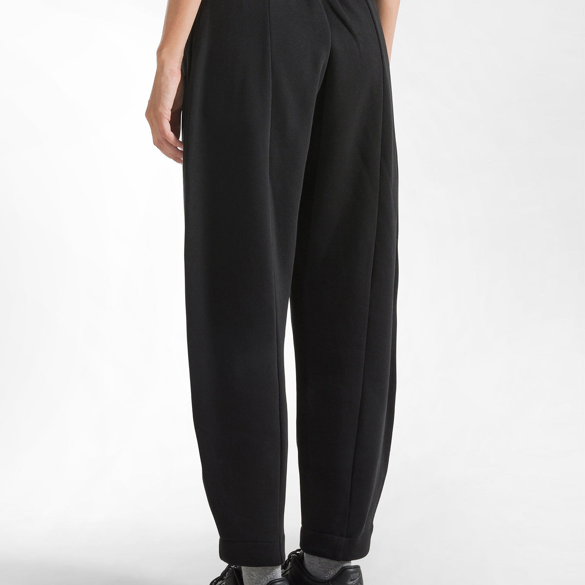 Pantalone Balloon In Felpa Nero