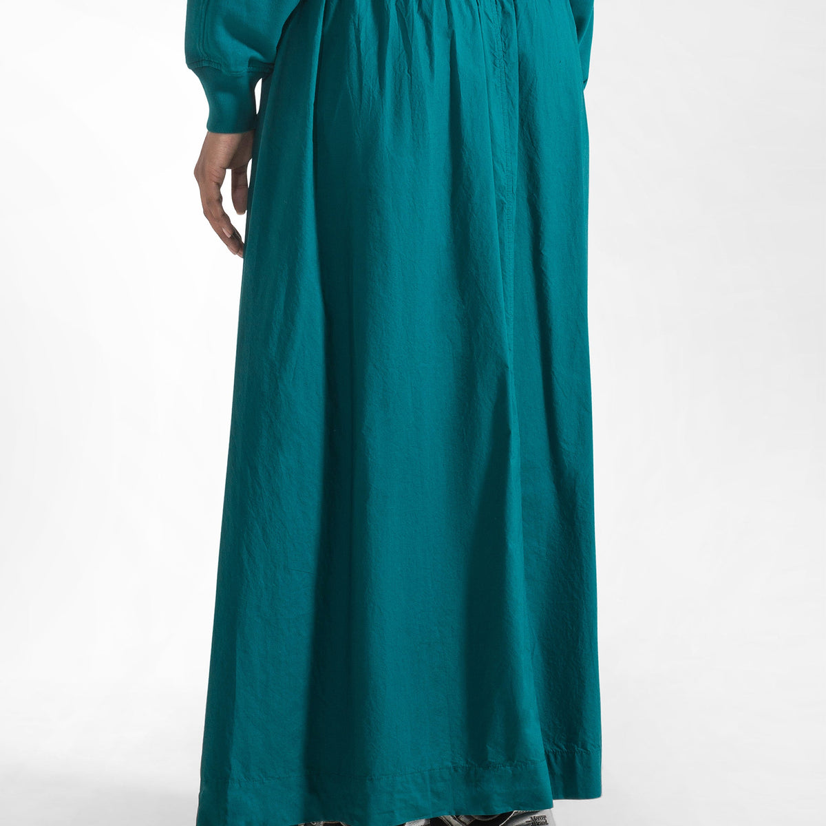 Gonna Lunga Romantica Psichedelica In Cotone Nero E Cachi – Stile Etnico, Taglie S-XXXL, Ideale Autunno Inverno - 2