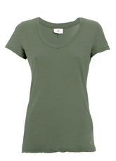 T-SHIRT SCOLLO V VERDE - Top & T-shirts - Outlet | DEHA