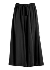 PANTALONE COULOTTE IN POPELINE NERO - Outlet | DEHA