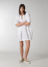 POPLIN BALLOON DRESS - WHITE - Outlet | DEHA
