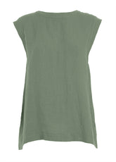 BLUSA IN LINO VERDE - Camicie & Bluse - Outlet | DEHA