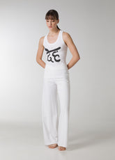 CANOTTA STRETCH CON STAMPA BIANCO - Top & T-shirts - Outlet | DEHA