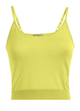 KNITTED SINGLET TOP - YELLOW - T-shirts - Outlet | DEHA