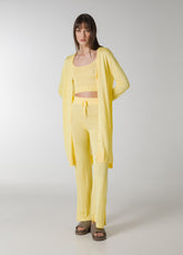 KNITTED LOUNGE CARDIGAN - YELLOW - Knitwear - Outlet | DEHA