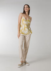 TOP IN RASO STAMPATO GIALLO - Top & T-shirts - Outlet | DEHA