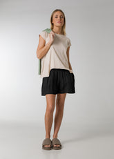 COMBINED LINEN SHORTS - BLACK - Bermuda shorts - Outlet | DEHA