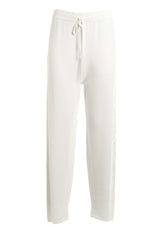 KNITTED JOGGER PANTS - WHITE - Pants - Outlet | DEHA