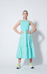HALTER VOLUMINOUS DRESS - BLUE - Dresses, skirts, and suits - Outlet | DEHA