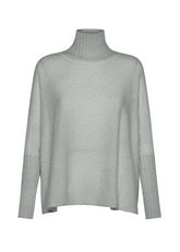 PULLOVER COLLO ALTO MISTO LANA GRIGIO - still life | DEHA