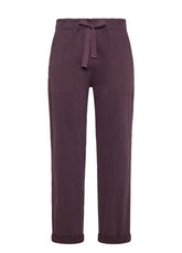 GABARDINE DRAWSTRING PANTS - PURPLE | DEHA
