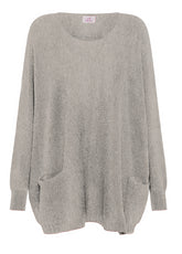 PULLOVER AMPIO MISTO LANA GRIGIO - still life | DEHA