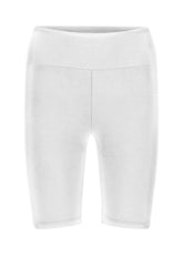 JERSEY STRETCH BIKER SHORTS - WHITE - Sports shorts | DEHA