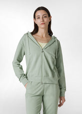 CORE FULL-ZIP LIGHT HOODIE - GREEN - Sweaters | DEHA