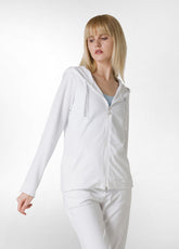 CORE FULL-ZIP LIGHT HOODIE - WHITE - Sweaters | DEHA