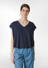LOOSE-FIT T-SHIRT - BLUE - Denim Passion: Trousers, Skirts and Shorts | DEHA