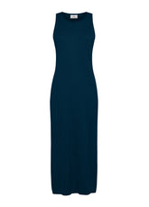 KNITTED LINEN DRESS - BLUE - Linen Clothing for Women | DEHA