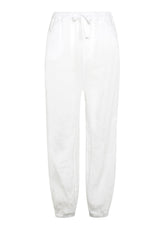 LINEN SLOUCHY PANTS - WHITE - WHITE | DEHA