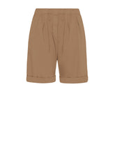 BERMUDA SHORTS IN BROWN POPLIN - Shorts | DEHA