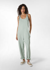 OLD-DYE FLAMME' ONESIE - GREEN - Dresses, skirts and jumpsuits | DEHA