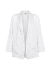 LINEN BLAZER - WHITE - Jackets & Vests | DEHA