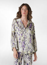 ALLOVER SATIN SHIRT - PURPLE - LILAC SPOTTED | DEHA