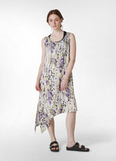 ALLOVER SATIN DRESS - PURPLE - LILAC SPOTTED | DEHA