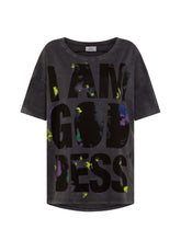 MARBLED GRAPHIC OVER T-SHIRT - BLACK - Best Sellers | DEHA