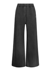 MARBLED WIDE PANTS - BLACK - Athleisure: where sport meets style | DEHA