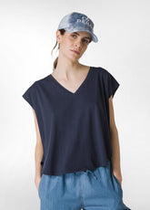 BASEBALL MARBLED CAP - BLUE - Denim Passion: Trousers, Skirts and Shorts | DEHA
